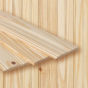 Grooved Panel Pine Beaded Richelieu Hardware