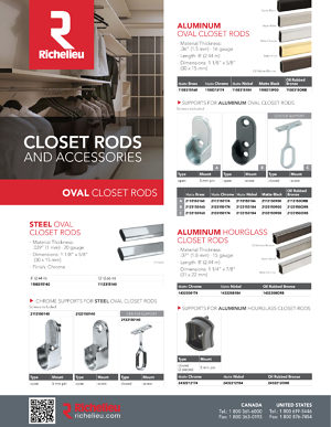 Closet Rods and Accessories