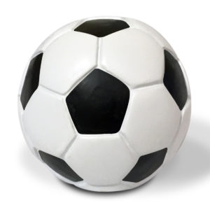 Pomo ecléctico de resina en forma de balón de fútbol - 9347