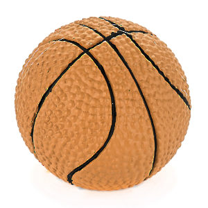 Pomo ecléctico de resina en forma de pelota de básquetbol - 935000