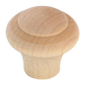Manija tipo botón ecléctica, madera de maple - 150