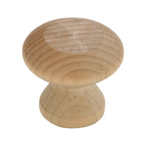Manija tipo botón ecléctica, madera de maple - 118