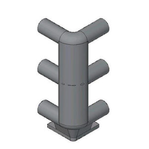 Triple Corner Support for Pull-Out Shelf
