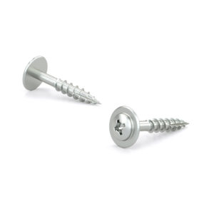 Zinc-Plated Wood Screw, Modified Pan Washer Head, Coarse Thread, Type 17 Point