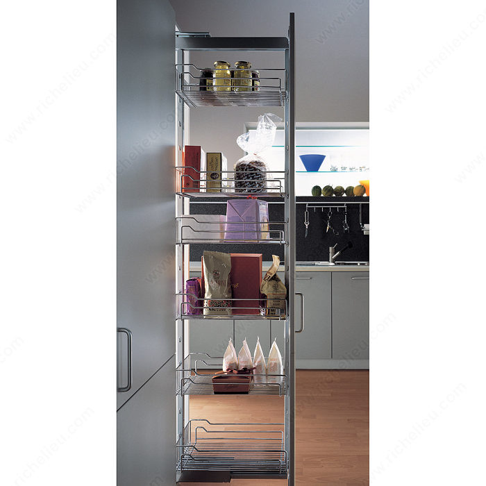 Dispensa Pull-Out Pantry Frame with adjustable shelves