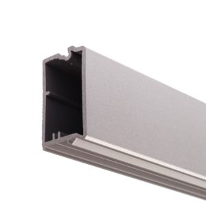 Metallic Handle Profile for Lock Installation, Aluminum Finish