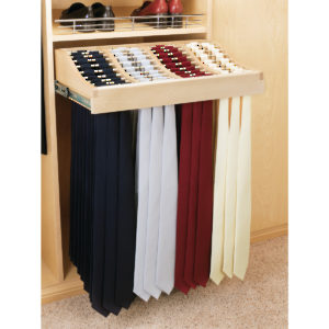 Rev-A-Shelf sliding Tie Rack in Wood