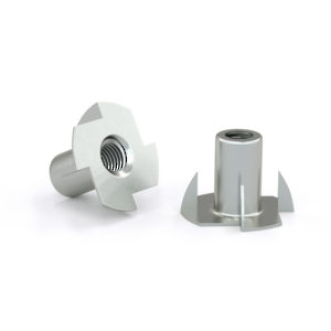 T-nut with Four Prongs - Zinc