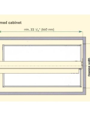 Dibujo técnico - Gabinete con marco frontal