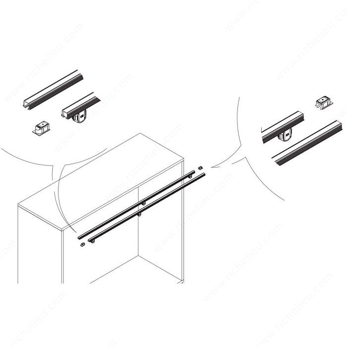 HAWA CLIPO 16 HM IS Bypassing Sliding Door System - Richelieu Hardware