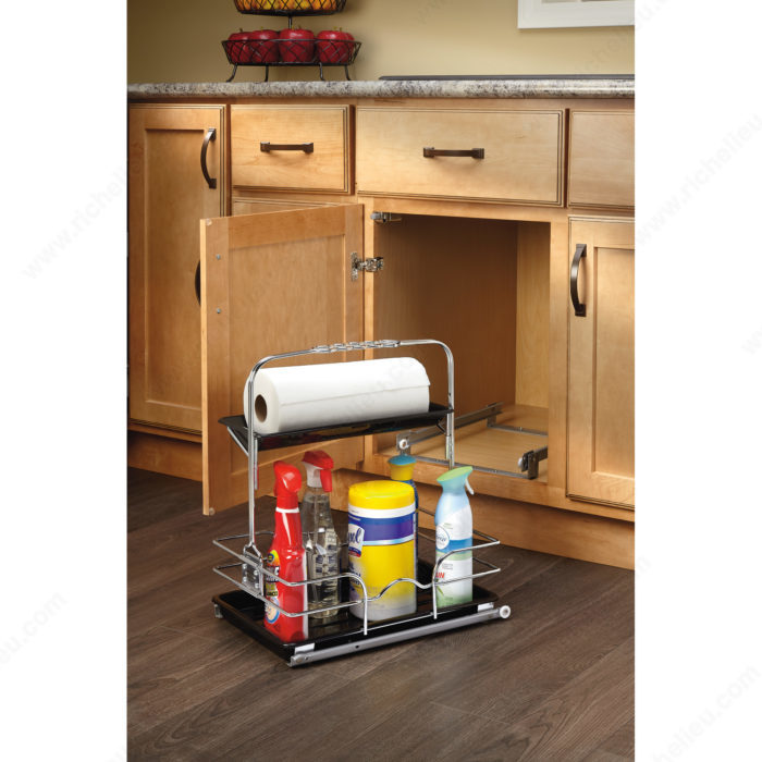 Get Hardware Resources SCPO2-R Under the Sink Cleaning Supply Caddy Pullout  with Handle.