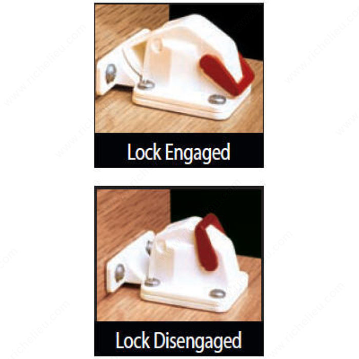 Rev-A-Shelf RRL201 Magnetic Cabinet Door Lock - Lock with Strike