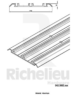 EKU-Divido 80 H Triple Lower Surface Track - Richelieu Hardware