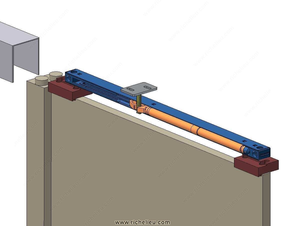 Kit de cierre suave invertido Flow para una puerta corredera, 30kg, Acero y  Plástico