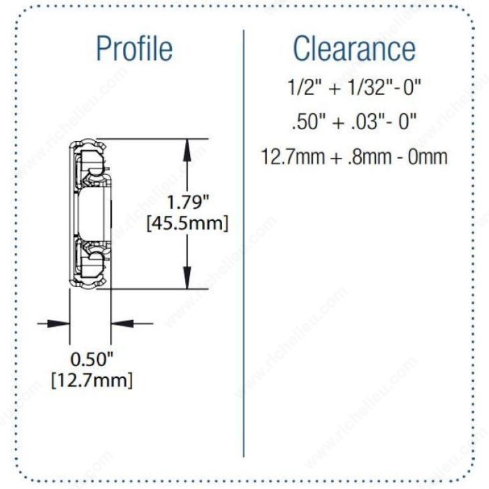 Richelieu 22-in Side Mount Drawer Slide 100-lb Load Capacity (2