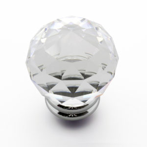 Modern Swarovski Crystal and Metal Knob - 5036