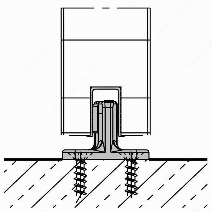 Rail de guidage au sol pour portes coulissantes à rainure, Hawa -  Quincaillerie Richelieu