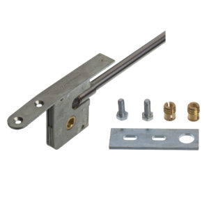 Bar bolt lock, square/hexagonal socket, backset 42,5 mm (1-11/16 ")