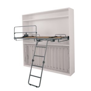 Horizontal Wall Bed Unit with Spring Mechanism & Manual Ladder (Upper Section)