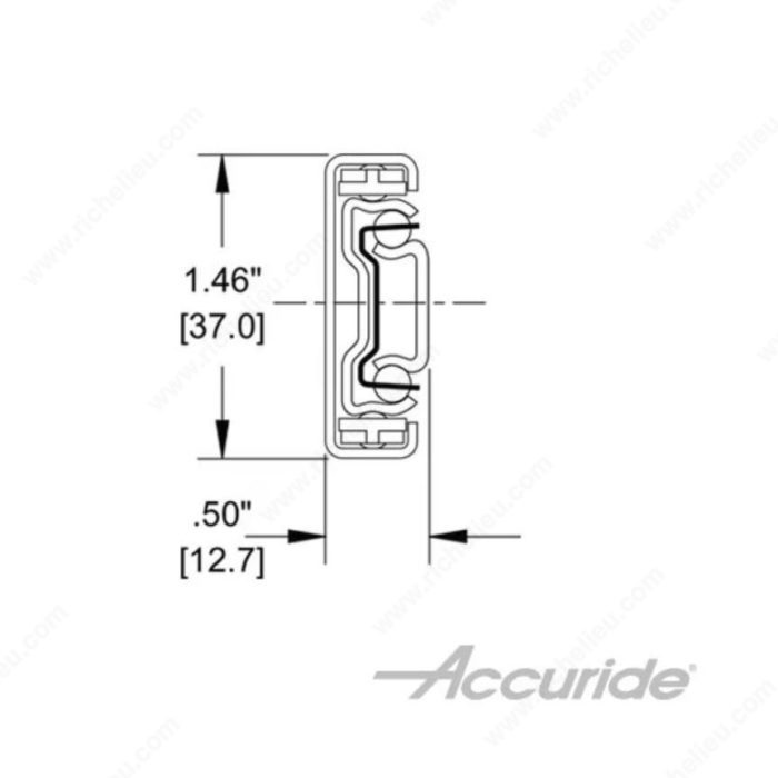 Richelieu 22-in Side Mount Drawer Slide 100-lb Load Capacity (2