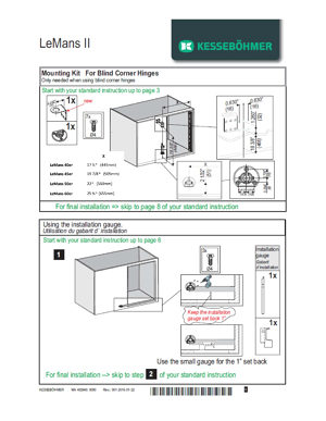 Instructions with Blind Corner Hinges