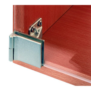 Surface Mounted Hinge with Snap Closure for Half-Overlay Glass Doors for Furniture/Cabinet