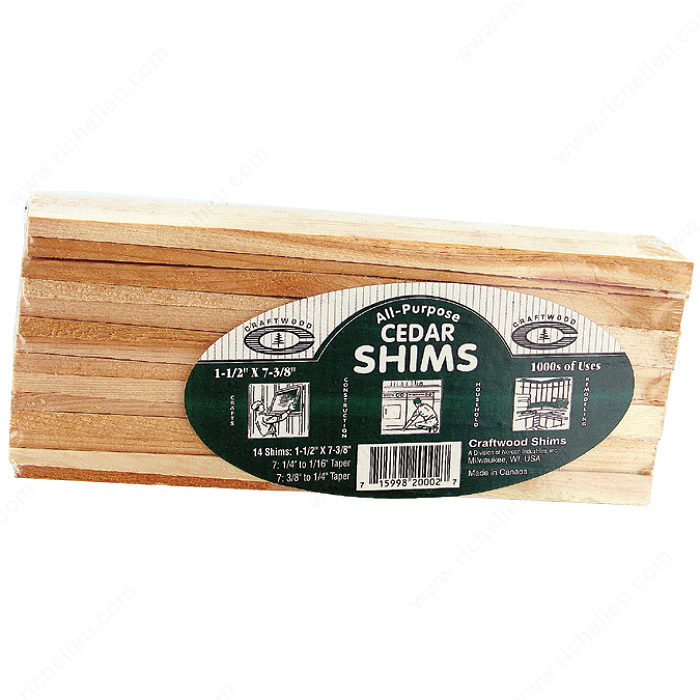 12 pc - 7-3/8 Wood Shims