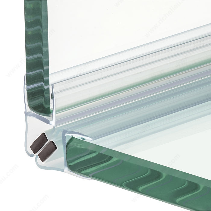 Accessoires - Pour la douche - Joints d'étanchéité - Support joint  magnétique pour porte de douche en verre