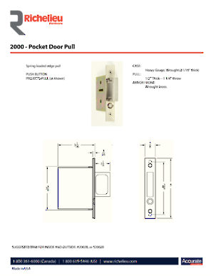 Richelieu Spring-loaded Edge Pull - Canada Door Supply