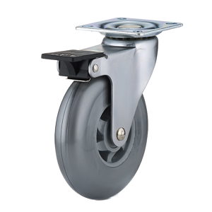 Contemporary Gray Furniture Caster - With Brake