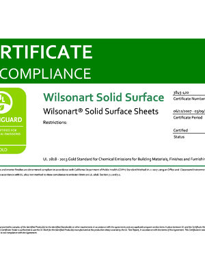 Certification GREENGUARD OR