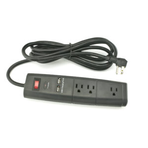 Power Bar with 3 Charge Outlets and 2 USB