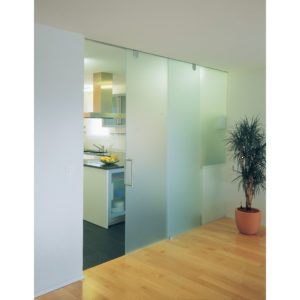 HAWA-Junior 80/GP Top Hung Sliding System for Glass Doors with Fixed Glass