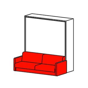 Cielo - Mécanisme à ouverture verticale , à pattes dissimulées, avec sofa