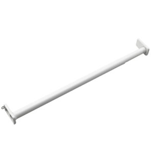 Adjustable Closet Rod with Fixed Ends - White