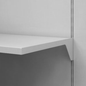 Vertical Single-Insert Support for Side-Milled Wood Shelf