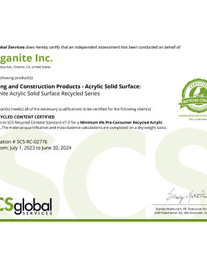 Certification SCS de contenu recycle