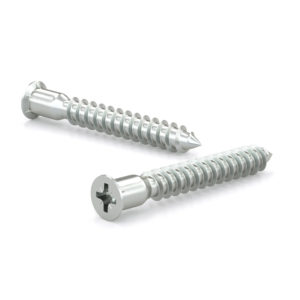Assembly screw, Confirmat head with nibs, Coarse thread, Lag point