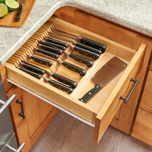 Rev-A-Shelf wood Double Knife Block to insert in a Drawer