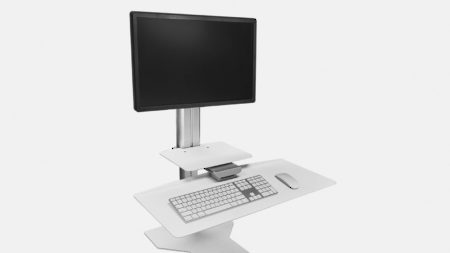 Sit2Stand - Single Monitor/White