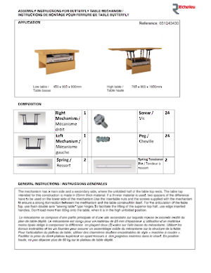 Butterfly Table - Instructions