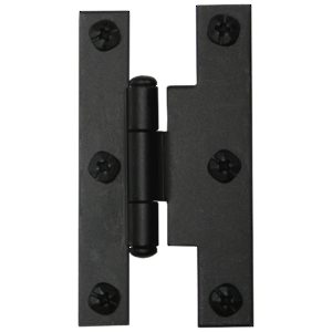 Offset Rustic Hinge in Forged Iron - 0915