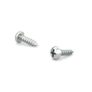 Zinc Plated Metal Screw, Pan Head, Phillips Drive, Self-Tapping Thread, Type A Point