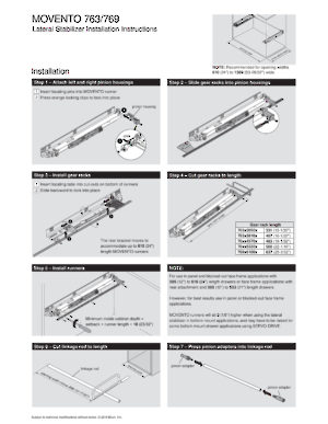 Instructions de montage - stabilisateur latéral Movento
