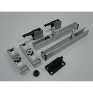 Hardware Set for One Sliding Door HAWA JUNIOR 80B (Mod) with Two Track Stoppers