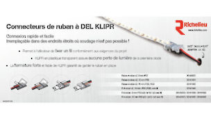 Connecteurs directs KLIPR pour ruban à DEL de 10 mm recouvert