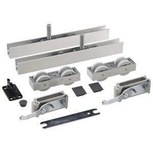 Rolling Hardware, with Two Track Stoppers, for Hawa-Junior 120/B System