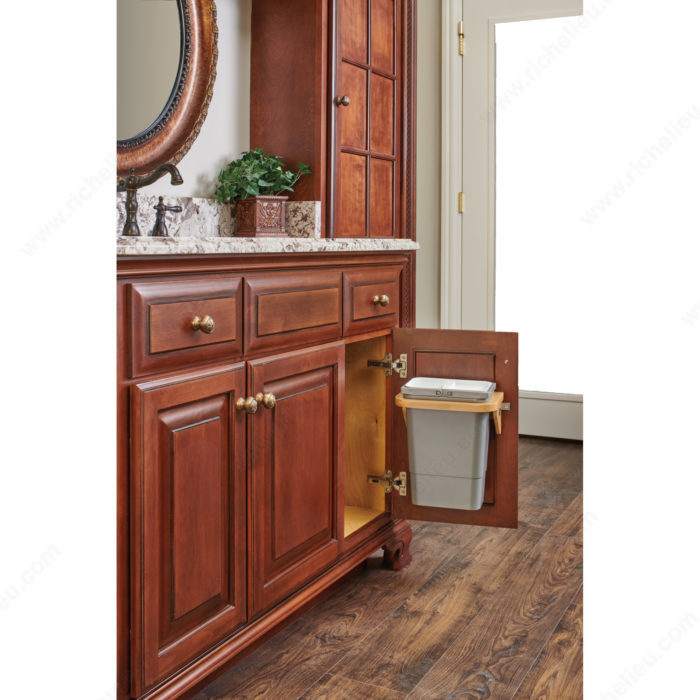 Rev-A-Shelf 13-1/2 Inch Width Wood Door Mount Sink Cabinet Organizer with  Paper Towel Holder, Min. Cabinet Opening Width: 14-3/8 Inch, Natural Maple  4SBPT-18-1