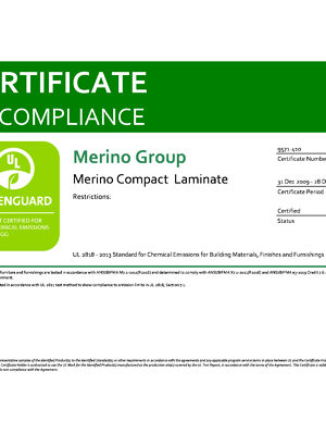 Certification Greenguard