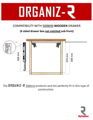 Compatible with Frameless Wood Drawers